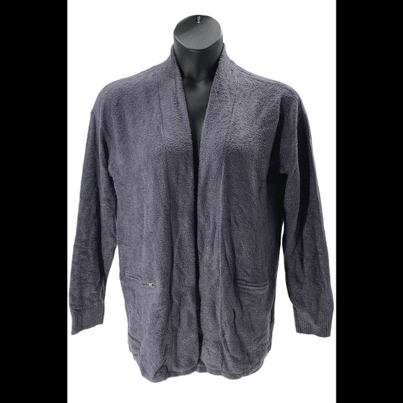 Barefoot Dreams CozyChic Lite Zip Pocket Pacific Blue - Regular - Picture 1 of 3